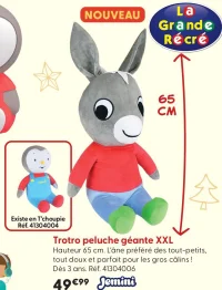 Trotro peluche géante XXL Jemini