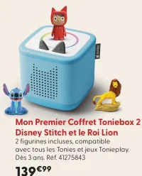 Mon Premier Coffret Toniebox 2 Disney Stitch et le Roi Lion