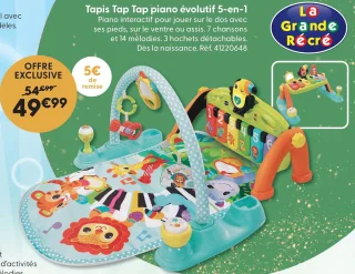 Tapis Tap Tap piano évolutif 5-en-1 Vtech Baby