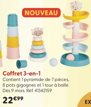 Coffret 3-en-1 bb Abrick Écoiffier