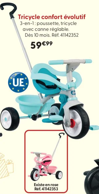 Tricycle confort évolutif