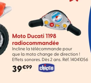 Moto Ducati 1198 radiocommandée Chicco