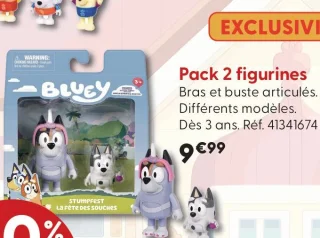 Pack 2 figurines Bluey