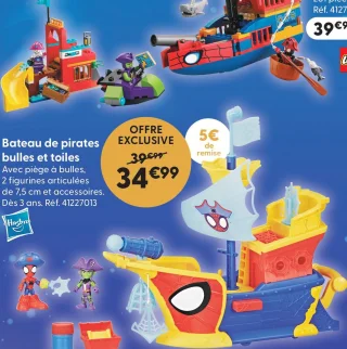 Bateau de pirates bulles et toiles Hasbro Spidey