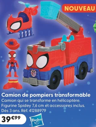 Camion de pompiers transformable Hasbro Spidey