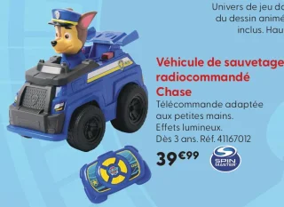 Véhicule de sauvetage radiocommandé Chase Paw Patrol