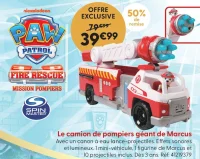 Le camion de pompiers géant de Marcus Paw Patrol