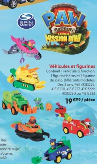 Véhicules et figurines Paw Patrol Mission Dino
