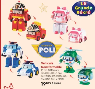 Véhicule transformable Robocar Poli