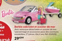 Barbie cabriolet et scooter de mer