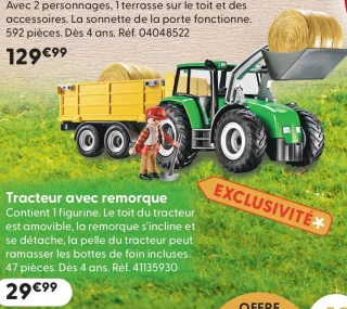 Playmobil Tracteur avec remorque