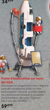 Fusée d'exploration sur mars de l'ESA Playmobil