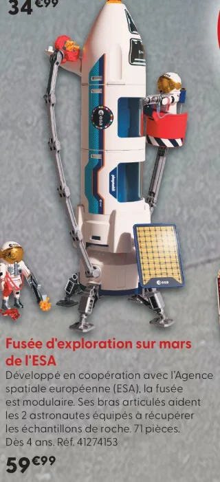 Fusée d'exploration sur mars de l'ESA Playmobil