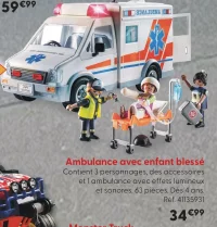 Ambulance avec enfant blessé Playmobil