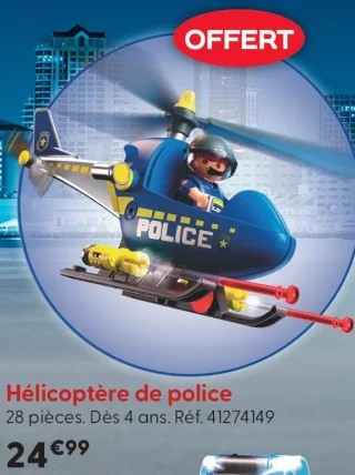 Hélicoptère de police Playmobil