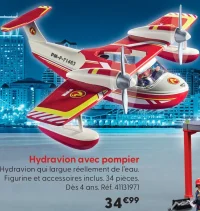 Playmobil Hydravion avec pompier