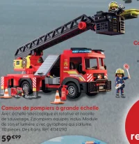 Playmobil Camion de pompiers à grande échelle