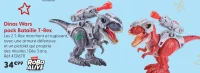 Dinos Wars pack Bataille T-Rex Robo Alive ZURU