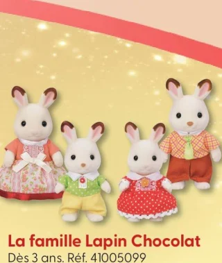 La famille Lapin Chocolat Sylvanian Families