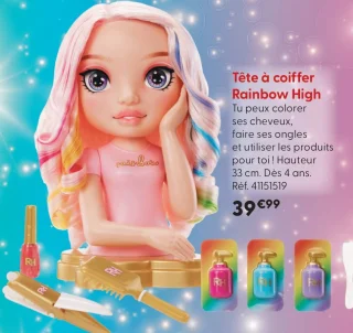 Tête à coiffer Rainbow High