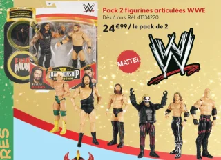 Pack 2 figurines articulées WWE