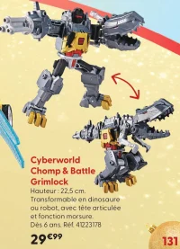 Cyberworld Chomp & Battle Grimlock Transformers