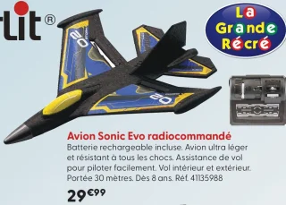 Avion Sonic Evo radiocommandé Silverlit