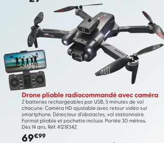 Drone pliable radiocommandé avec caméra Silverlit