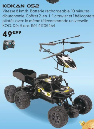 KOKAN 052 KOO Coffret 2-en-1: 1 crawler et 1 hélicoptère