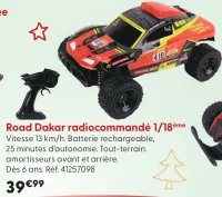 Road Dakar radiocommandé 1/18ème