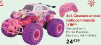 4x4 Cascadeur rose radiocommandé 1/18ème