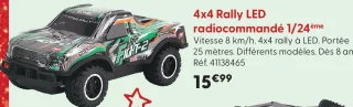 4x4 Rally LED radiocommandé 1/24ème