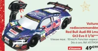 Voiture radiocommandée Red Bull Audi R8 Lms Gt3 Evo II 1/16ème Carrera