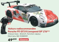 Voiture radiocommandée Porsche 911 GT3 R Lionspeed GP 1/16ème Carrera