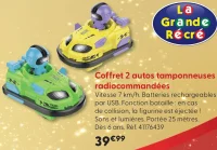 Coffret 2 autos tamponneuses radiocommandées