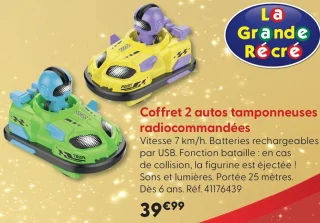 Coffret 2 autos tamponneuses radiocommandées
