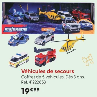 Véhicules de secours Coffret de 5 véhicules Majorette