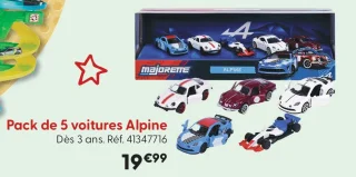 Pack de 5 voitures Alpine Majorette