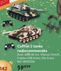 Coffret 2 tanks radiocommandés