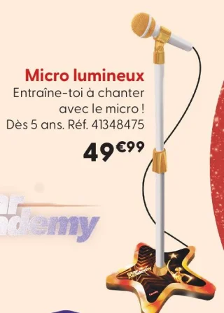 Micro lumineux Star Academy
