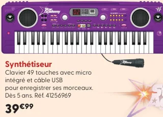 Synthétiseur 49 touches Star Academy