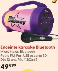 Enceinte karaoké Bluetooth Star Academy