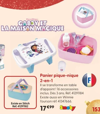 Panier pique-nique 2-en-1 Gabby et la maison magique Smoby