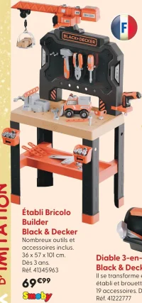 Établi Bricolo Builder Black & Decker Smoby