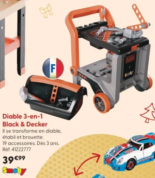 Diable 3-en-1 Black & Decker Smoby