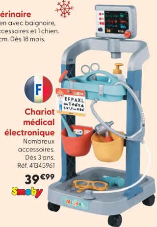 Chariot médical électronique Smoby
