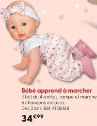 Poupon Bébé apprend à marcher Cerise & Capucine