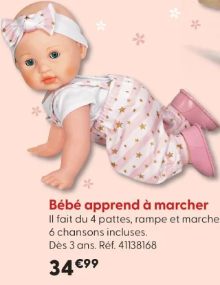 Poupon Bébé apprend à marcher Cerise & Capucine