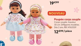 Poupée corps souple Cerise & Capucine