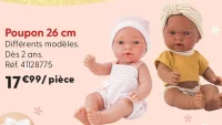 Poupon 26 cm Cerise & Capucine